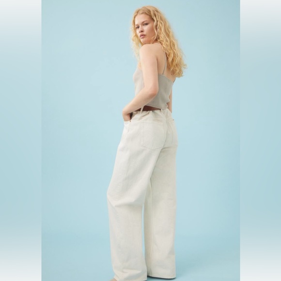 NWT H&M fifties crop top size XXl color - beige - Picture 5 of 16